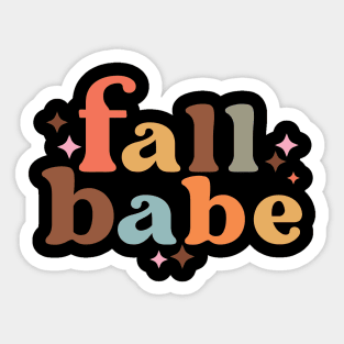 Fall Babe Sticker